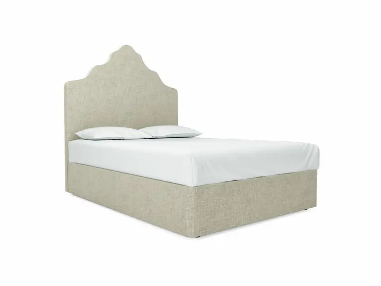 Rose Double Divan In Dove fabric