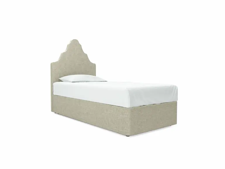 Rose Single Divan In Dove fabric
