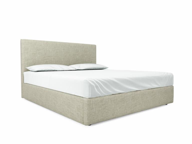 Burdock (Mid) Super King Size Ottoman In Dove fabric