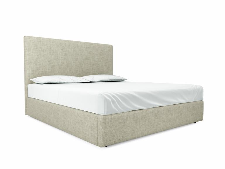 Burdock (Tall) Super King Size Ottoman In Dove fabric