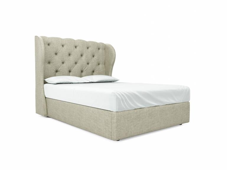 Camelia Double Ottoman In Dove fabric