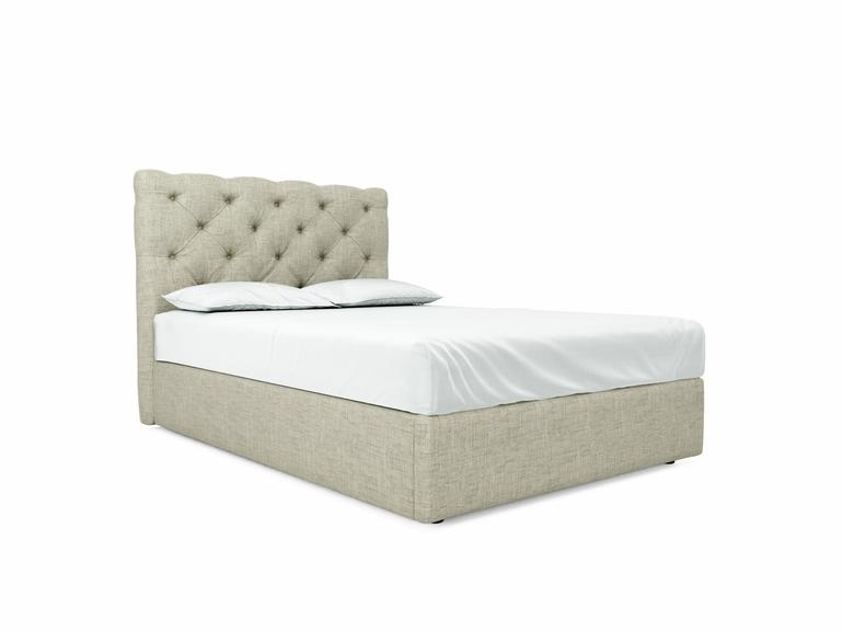 Foxtail Double Ottoman In Dove fabric