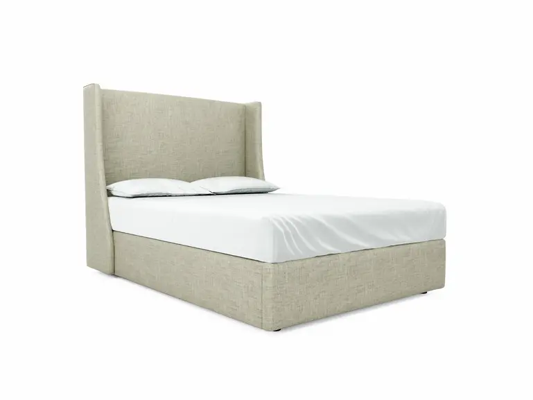 Holly Double Ottoman In Dove fabric