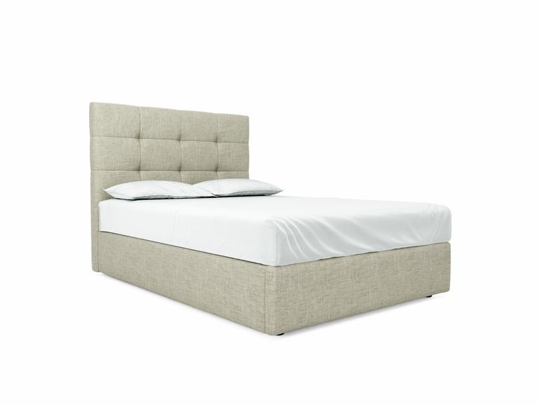 Iris Double Ottoman In Dove fabric