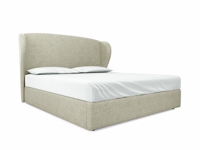 Lupin Super King Size Ottoman In Dove fabric