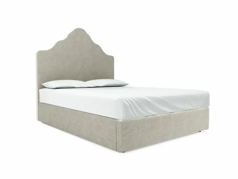 Rose King Size Ottoman In Dove fabric
