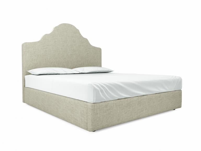 Rose Super King Size Ottoman In Dove fabric