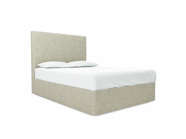 Burdock (Tall) Double Divan In Dove fabric