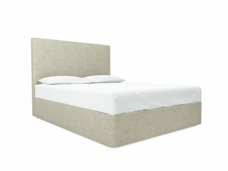 Burdock (Tall) European King Size Divan In Dove fabric