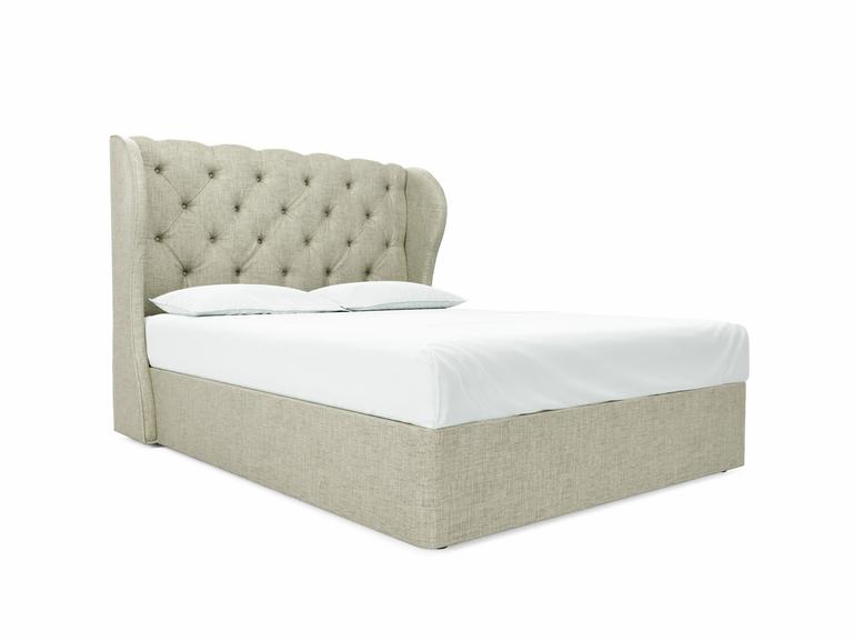 Camelia European King Size Divan In Dove fabric