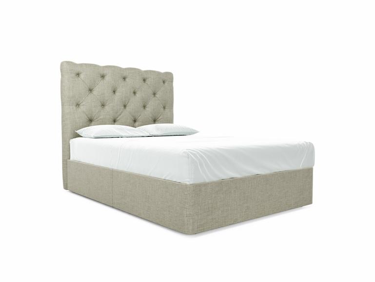 Foxtail (Tall) Double Divan In Dove fabric
