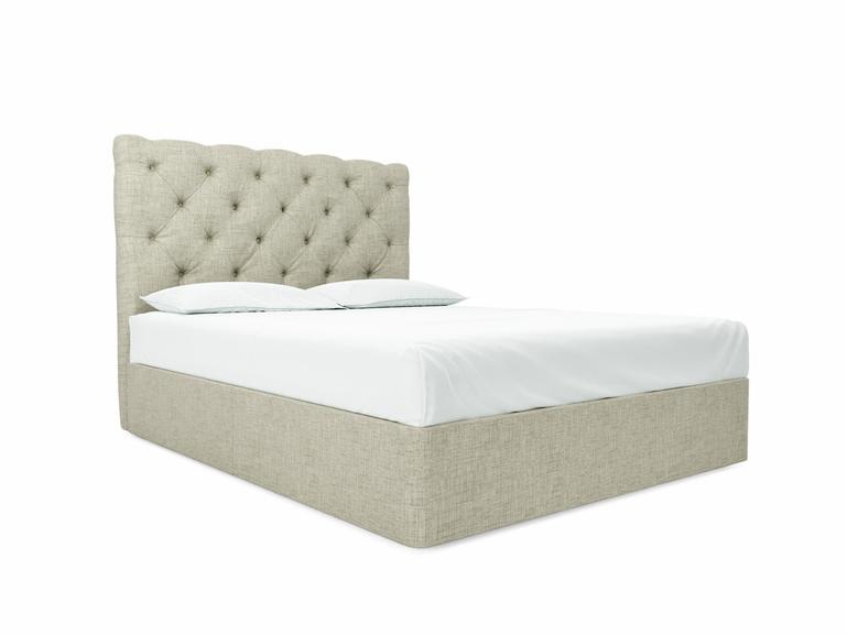 Foxtail (Tall) European King Size Divan In Dove fabric