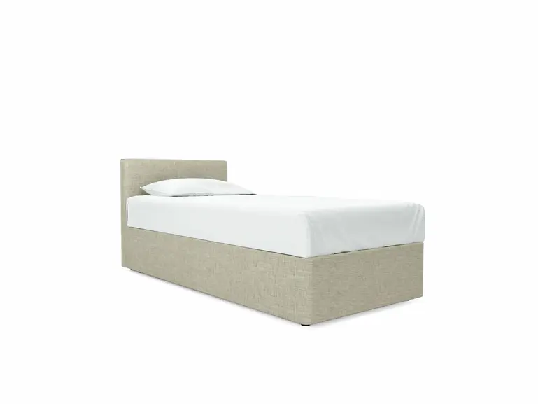 Burdock (Short) Single Ottoman In Dove fabric