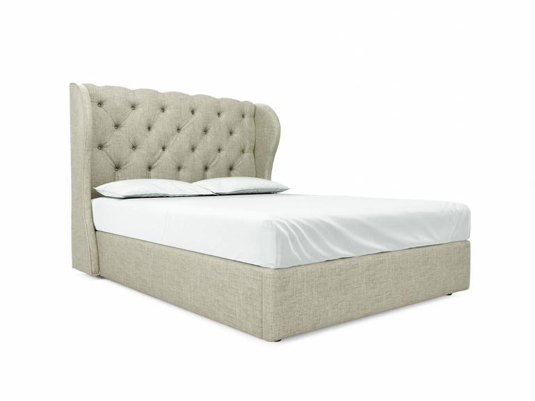 Camelia European King Size Ottoman In Dove fabric