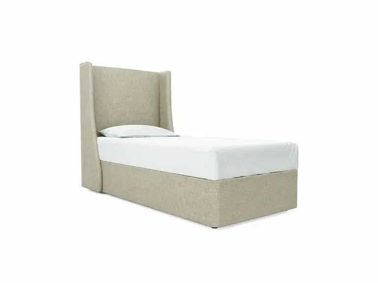 Holly Single Ottoman In Dove fabric