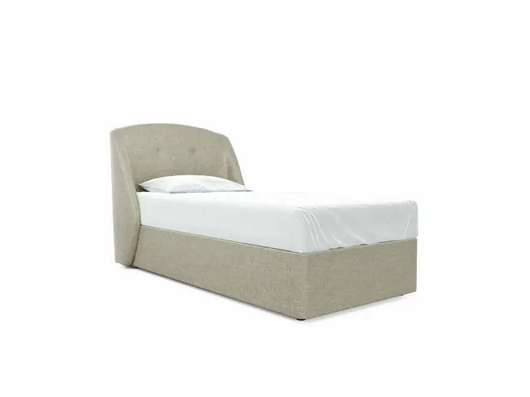 Jasmine Single Ottoman In Dove fabric